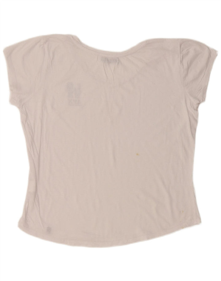 AVIREX ženska majica kratkih rukava s grafičkim motivima UK 22 2XL bijeli pamuk