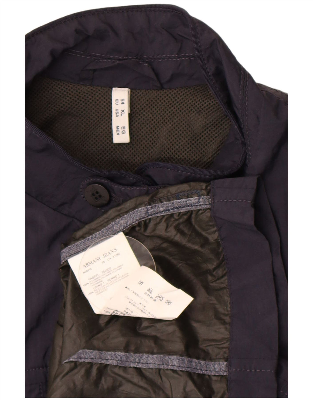 Armani Jeans muška pomoćna jakna UK 42 XL tamnoplavi poliamid