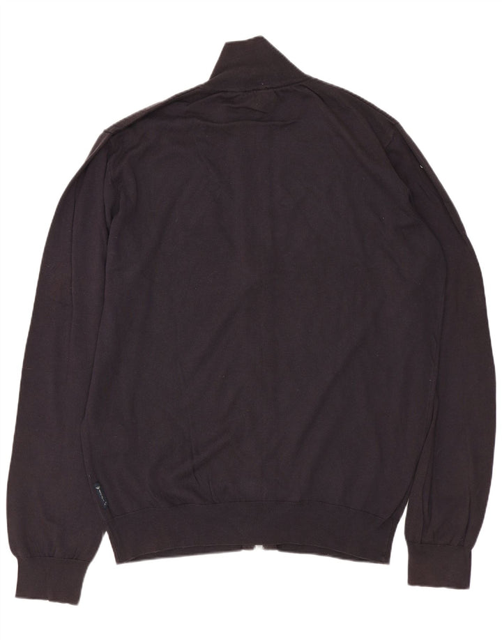 ARMANI JEANS Muški kardigan pulover Srednje tamnoplavi pamuk