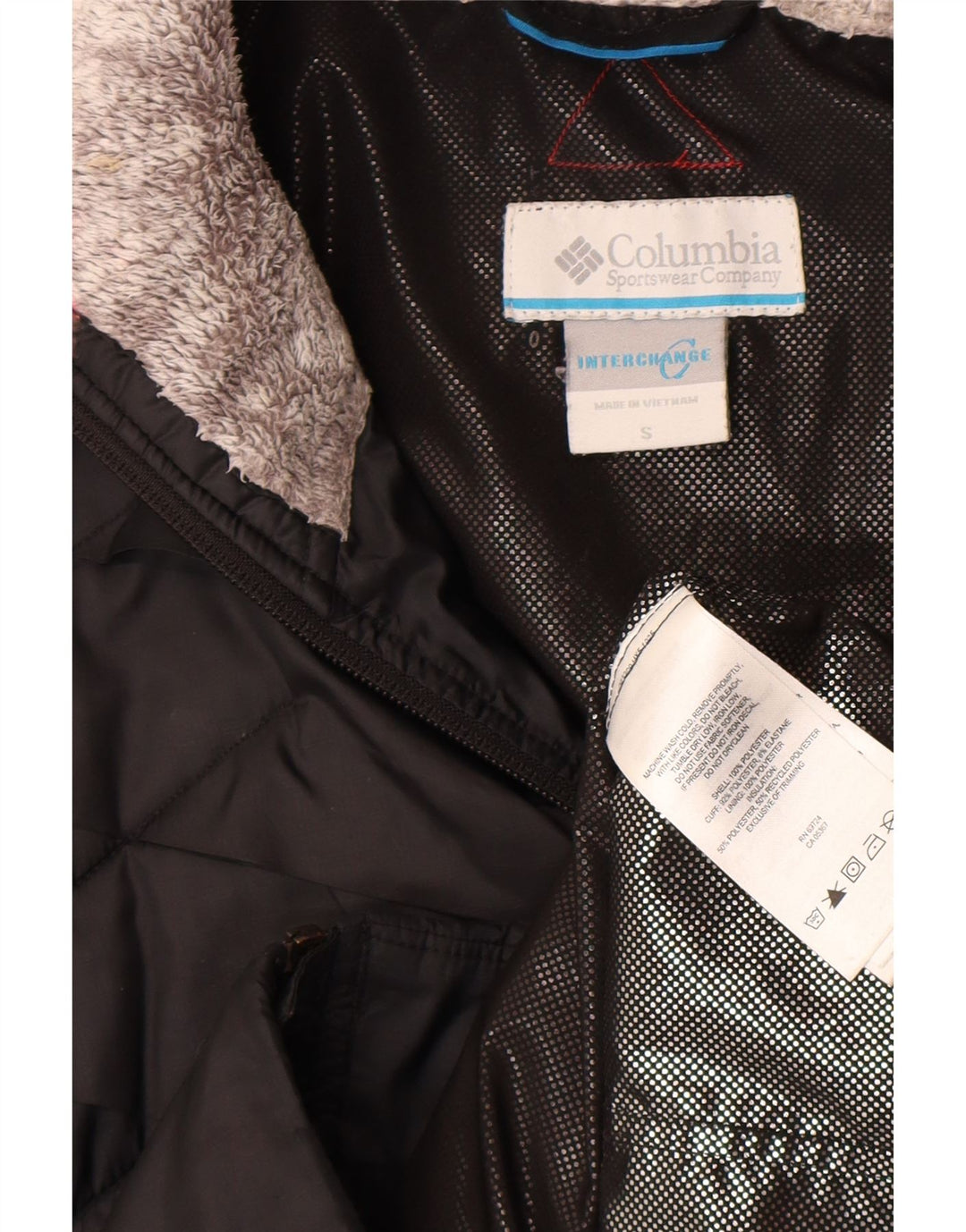 Columbia Ženska Interchange Liner Windbreaker Jacket UK 10 Small Black