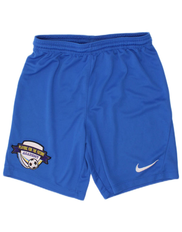 Nike Boys Dri Fit Graphic Sport Shorts 10-11 Years Medium Blue Poliester