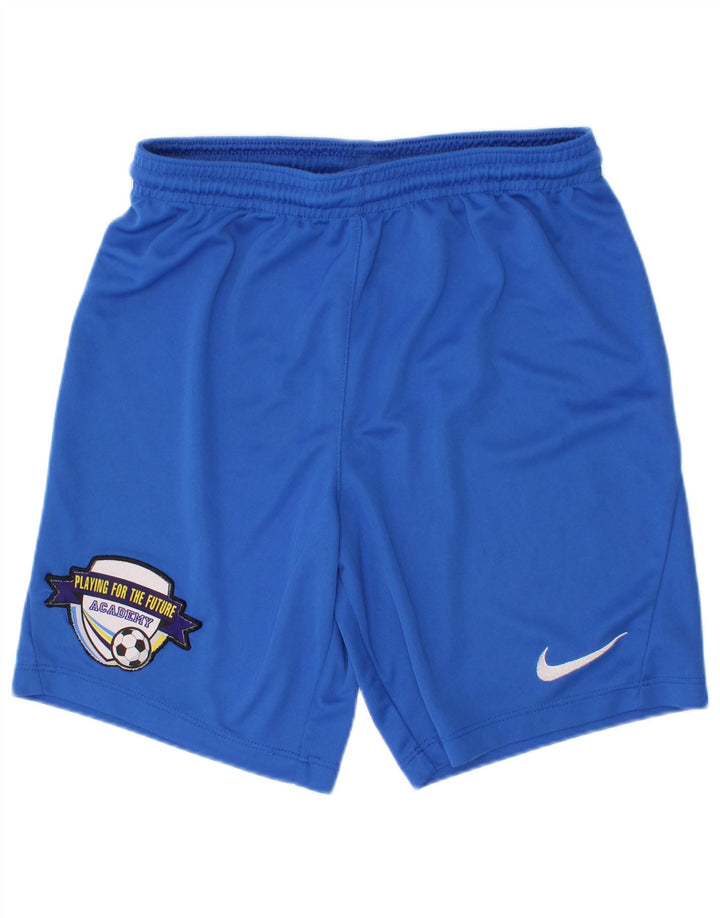 Nike Boys Dri Fit Graphic Sport Shorts 10-11 Years Medium Blue Poliester