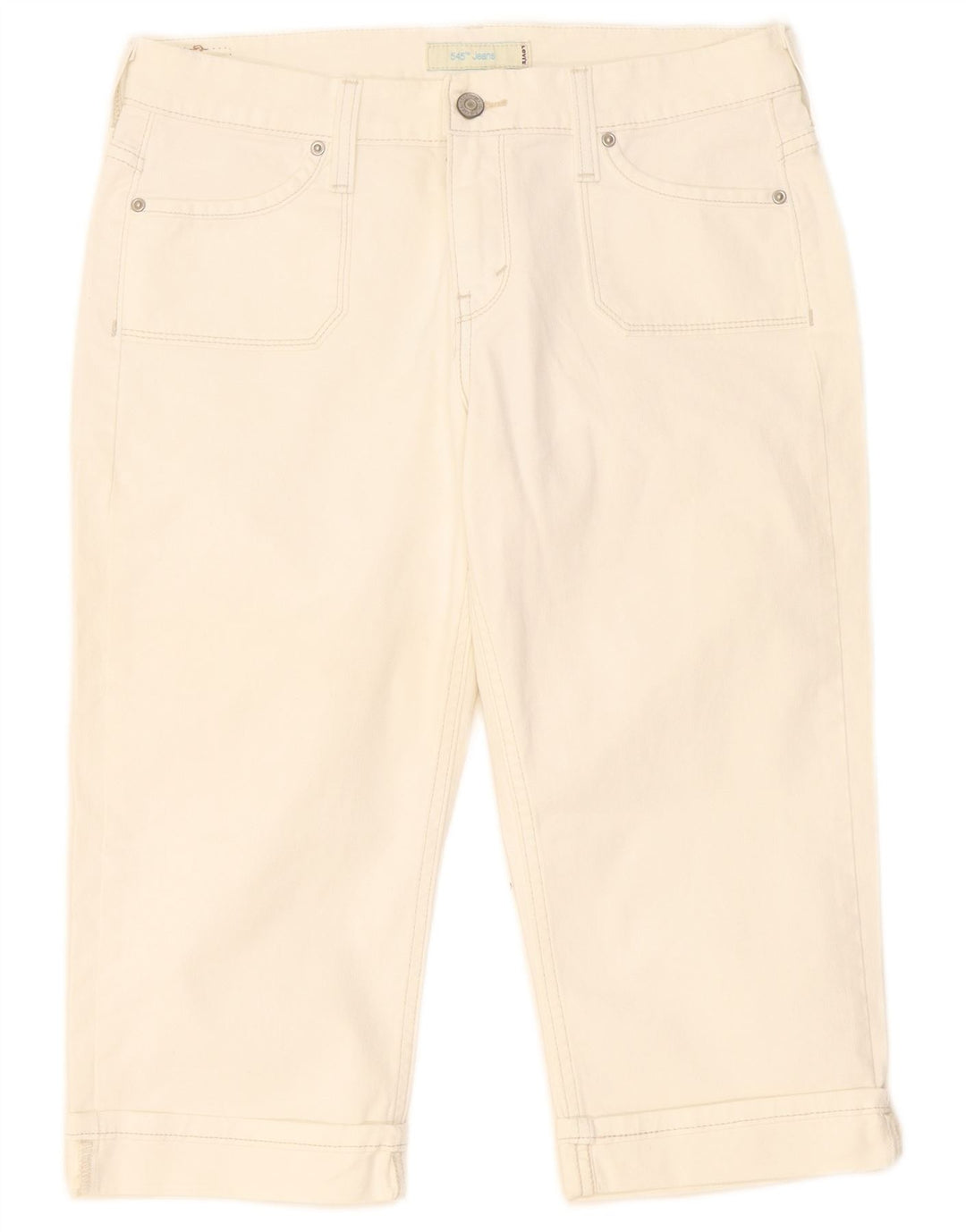 Levi's ženske traper bermude US 8 srednje W32 bijeli pamuk