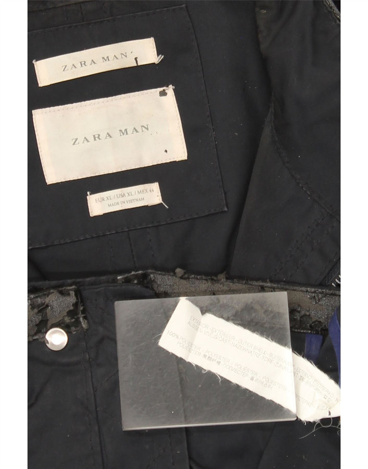 Zara muška pomoćna jakna UK 42 XL tamnoplavi poliester