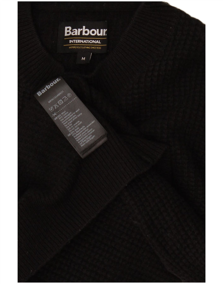 Srednji crni vuneni ženski džemper s kornjačičastim ovratnikom Barbour