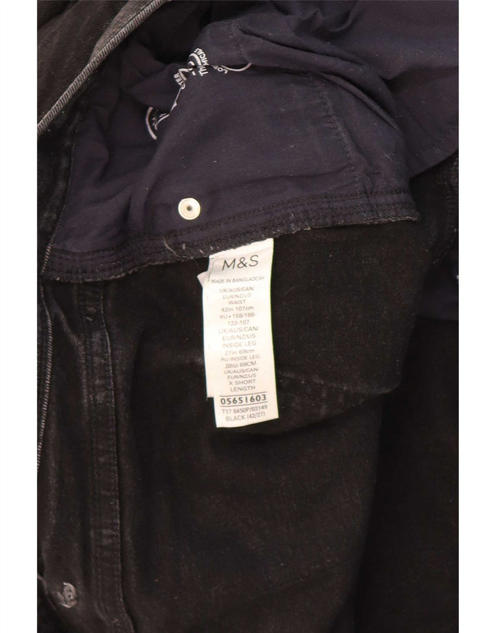 Marks & Spencer muške ravne traperice W42 L27 crni pamuk