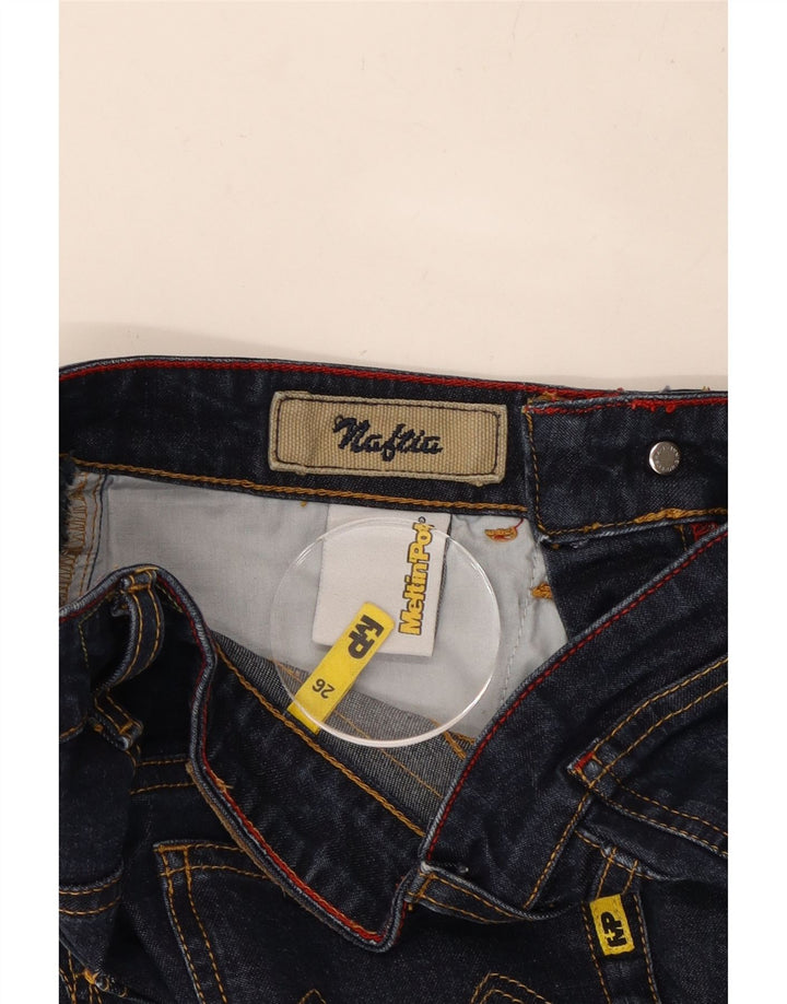 MELTIN' POT Ženske bootcut traperice W26 L29 tamnoplavi pamuk