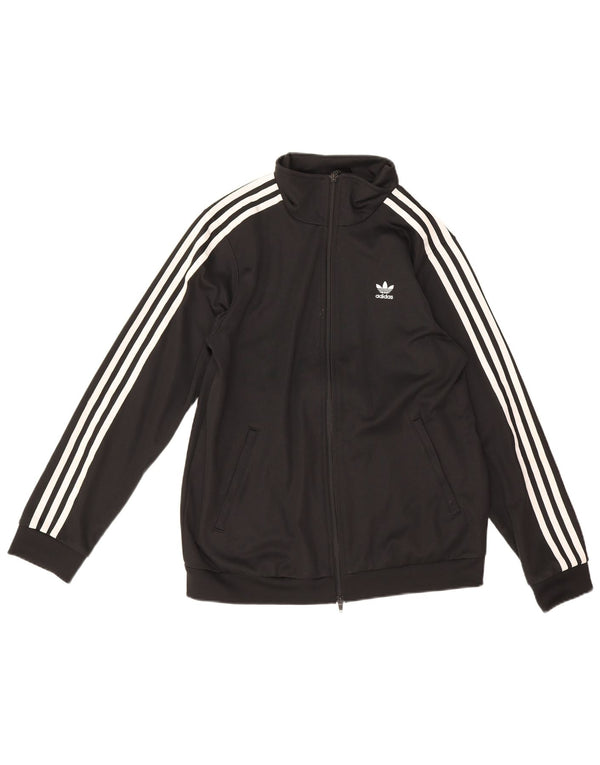 Adidas ženska trenirka gornja jakna UK 12 Srednje crni pamuk