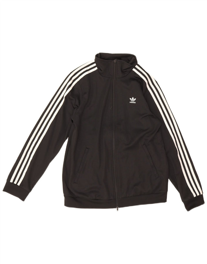 Adidas ženska trenirka gornja jakna UK 12 Srednje crni pamuk