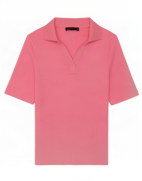 Marks & Spencer ženska polo majica UK 12 srednje ružičasti poliester