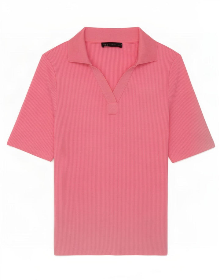 Marks & Spencer ženska polo majica UK 12 srednje ružičasti poliester