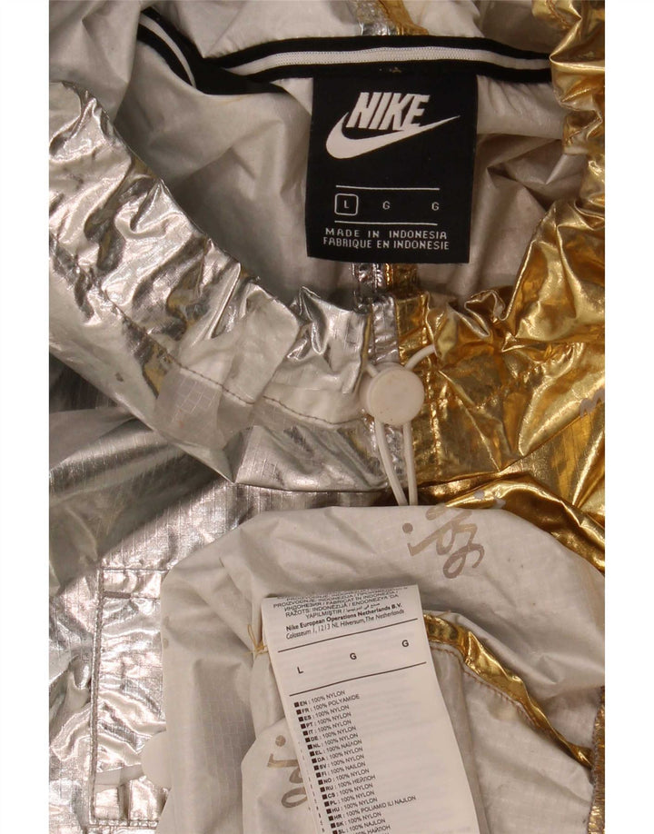 Nike ženska velika anorak jakna s grafičkim motivima UK 16 Large Silver Colourblock