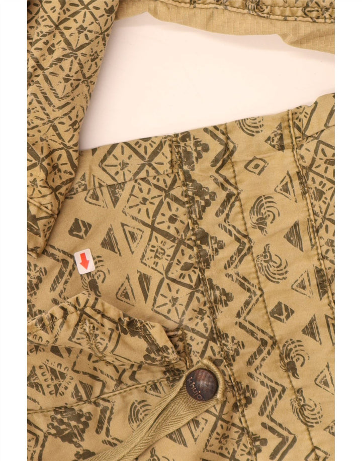 KHUJO ženska jakna parka s kapuljačom UK 16 Large Beige Geometric Cotton