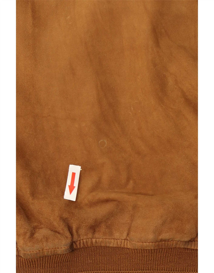 Vintage muška bomber jakna od brušene kože UK 42 XL bež