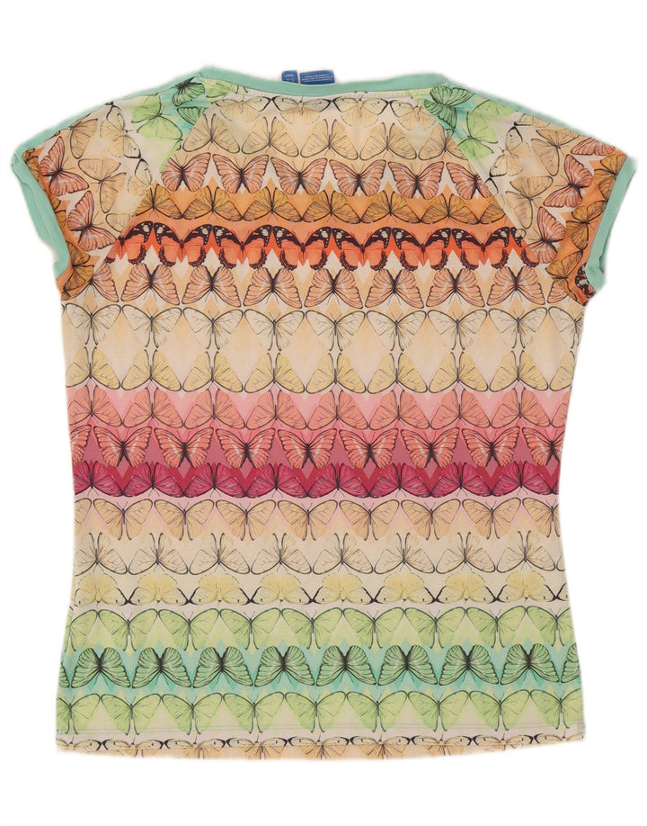 ADIDAS Ženska majica kratkih rukava s grafičkim motivima UK 12 Srednji raznobojni leptir