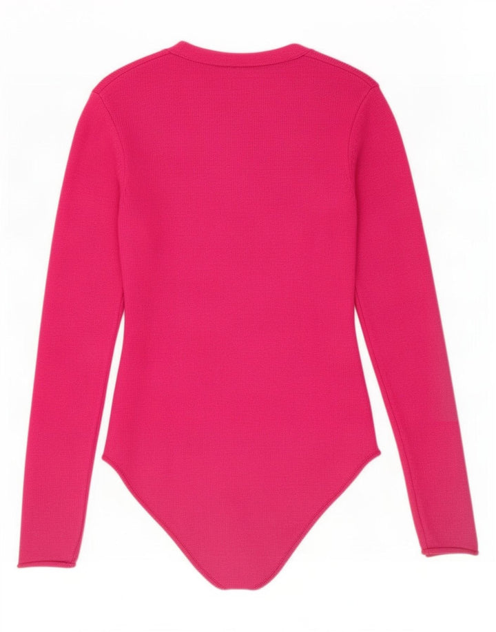 Zara ženski pleteni bodi UK 8 Small Pink Viskoza