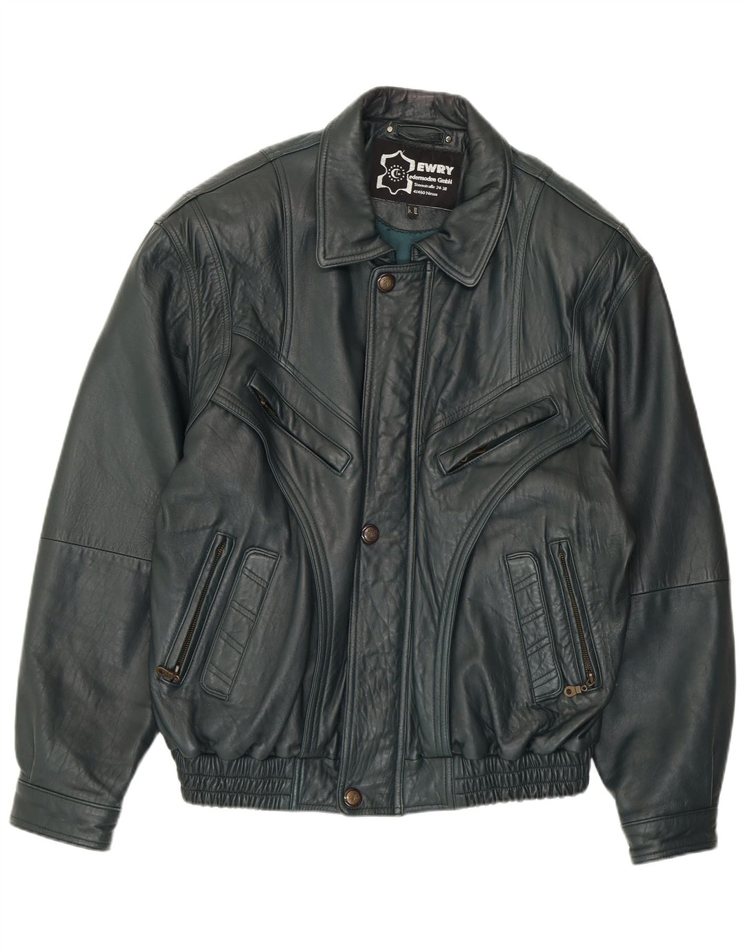 VINTAGE muška kožna jakna EU 56 3XL zelena koža