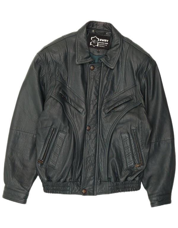 VINTAGE muška kožna jakna EU 56 3XL zelena koža