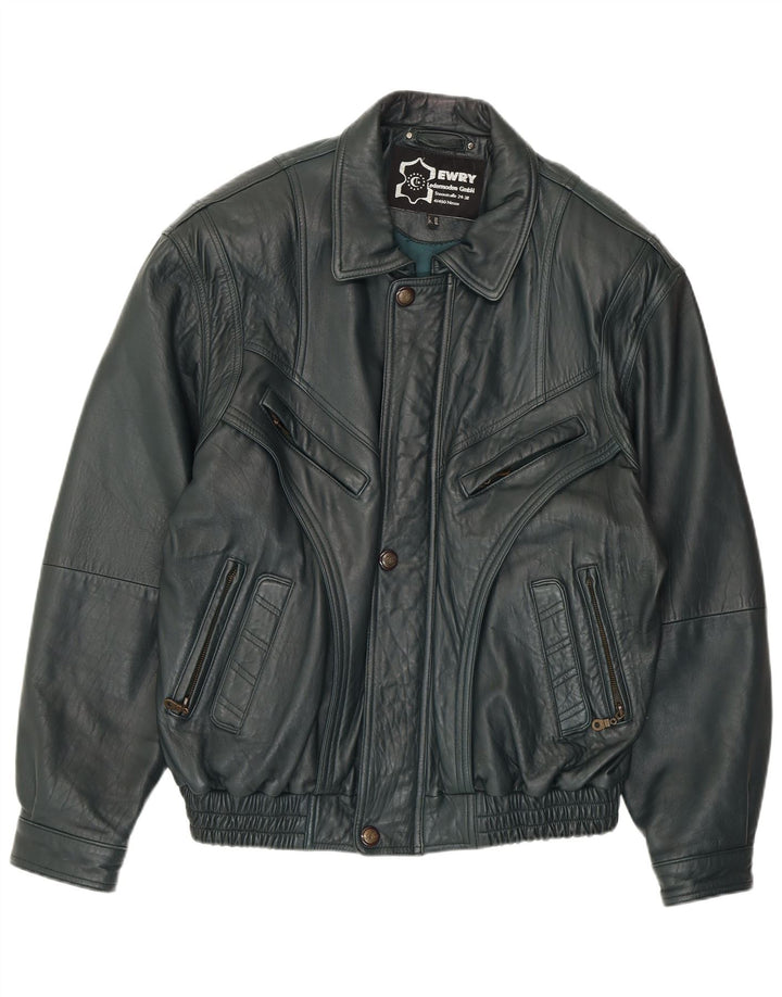 VINTAGE muška kožna jakna EU 56 3XL zelena koža