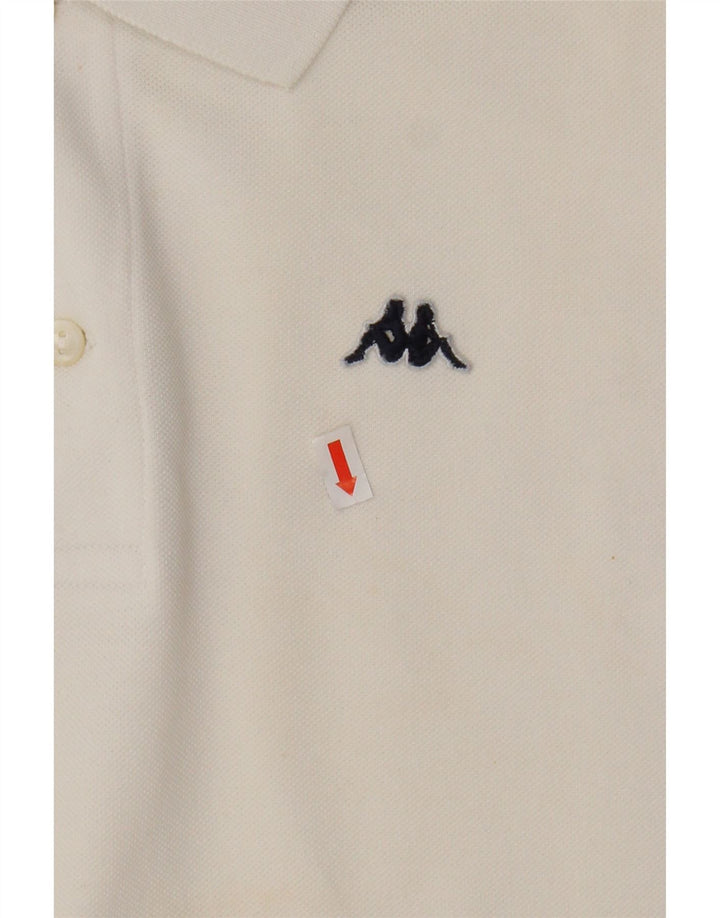 KAPPA Mens Polo Shirt Large White Cotton