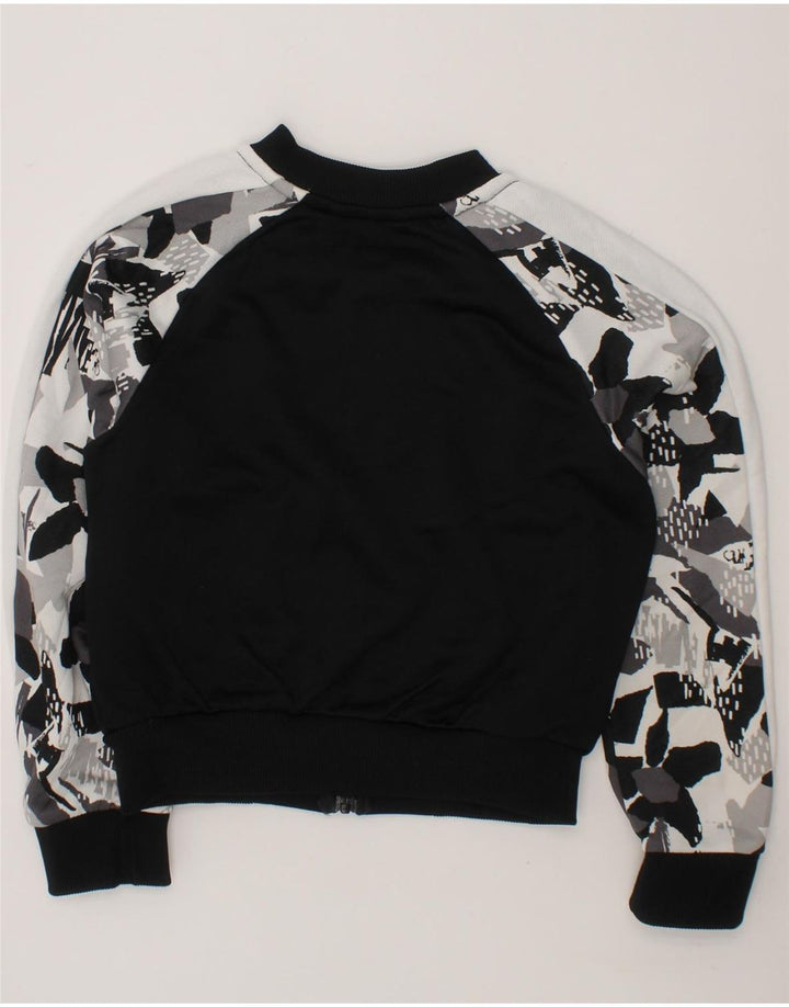 PUMA Boys Tracksuit Top Jacket 7-8 Years Small Black Camouflage Polyester Vintage Puma and Second-Hand Puma from Messina Hembry 