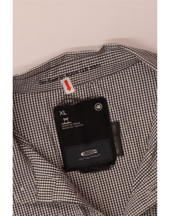 G-STAR muška košulja XL, pamuk crne kare