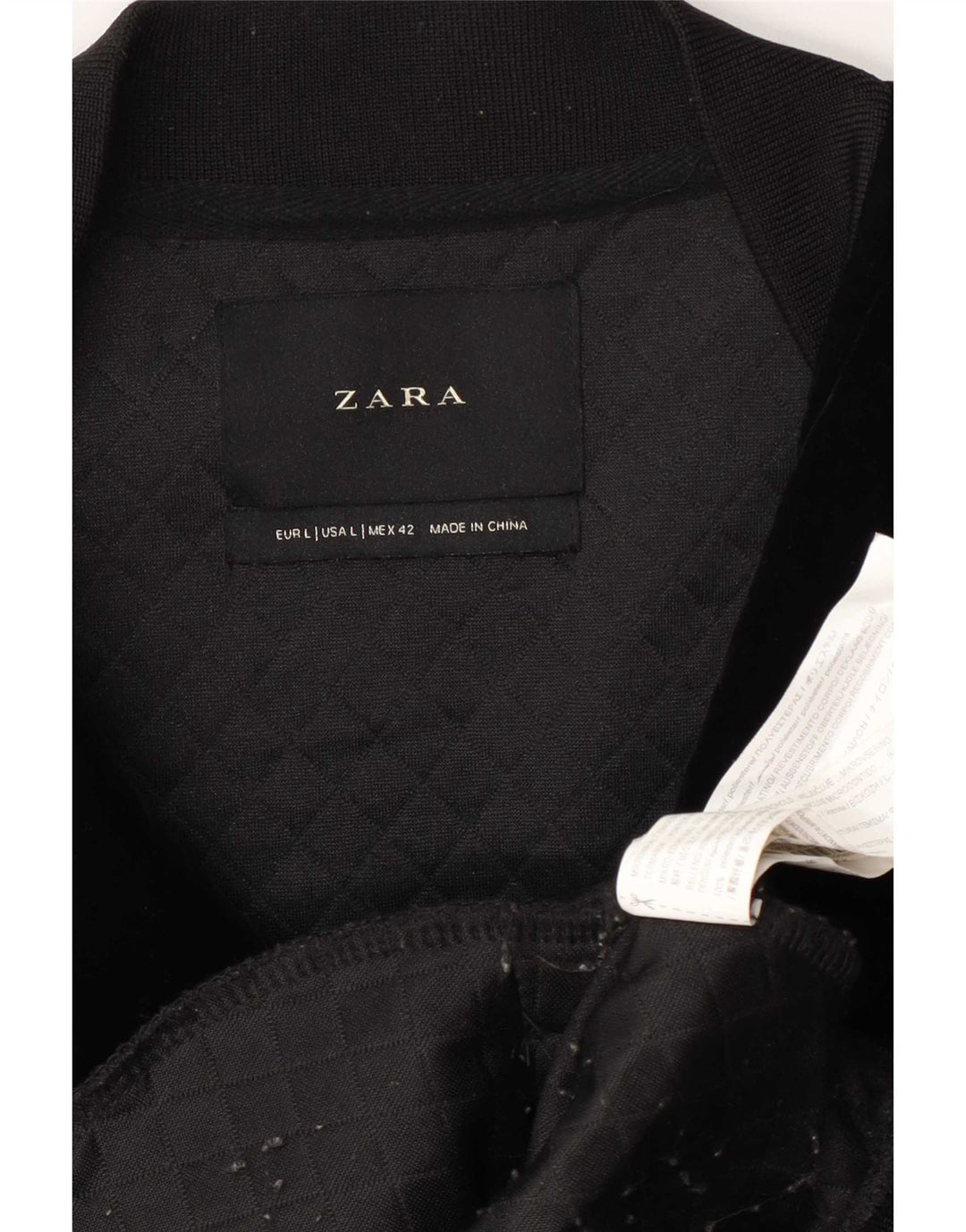 Zara muška bomber jakna UK 40 veliki crni poliester