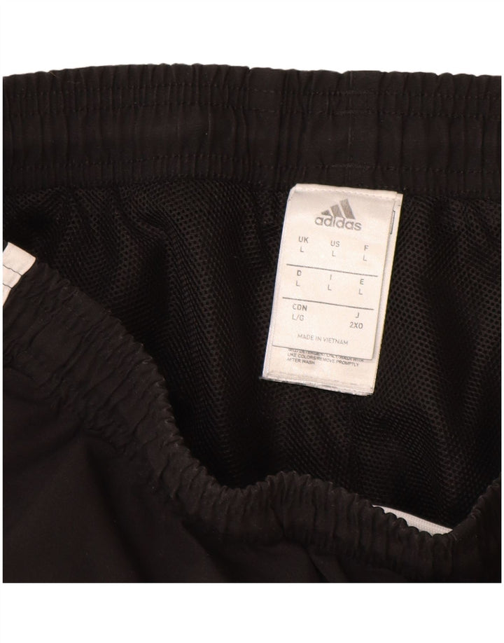 Adidas muške hlače za trenirku Climalite Graphic velike crne poliesterske hlače