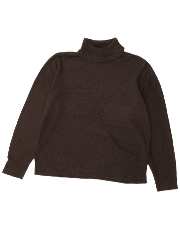 Marks & Spencer Womens Roll Neck Jumper Sweater UK 18 XL Black Acrylic
