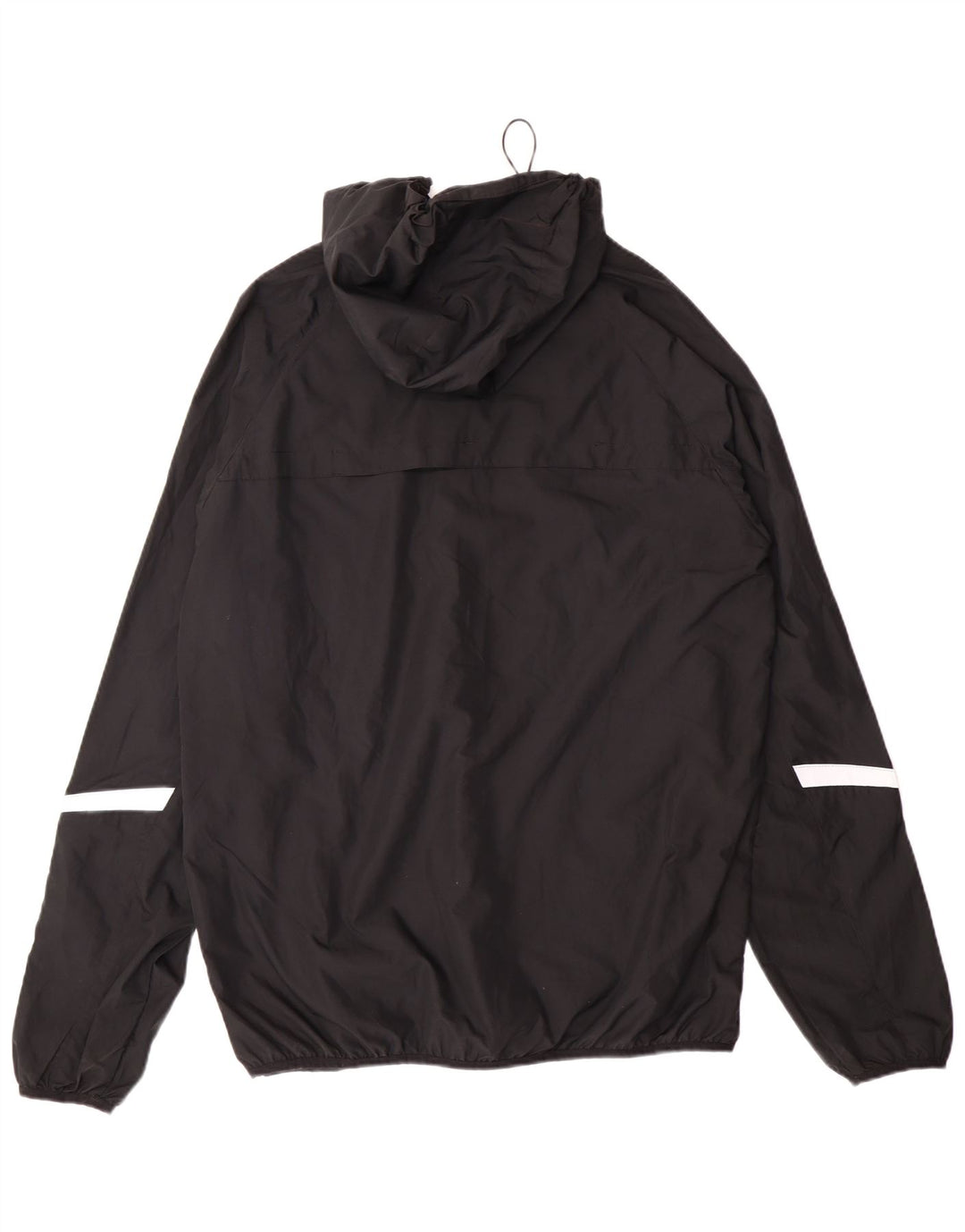 HUMMEL Mens Pullover Hooded Tracksuit Top Jacket Large Black Polyester