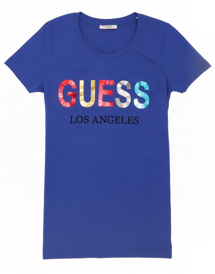 Guess Ženska majica s grafičkim motivima UK 8 Small Blue
