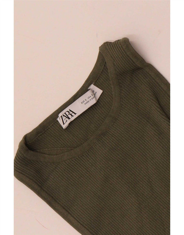 Zara ženski prsluk UK 8 Small kaki