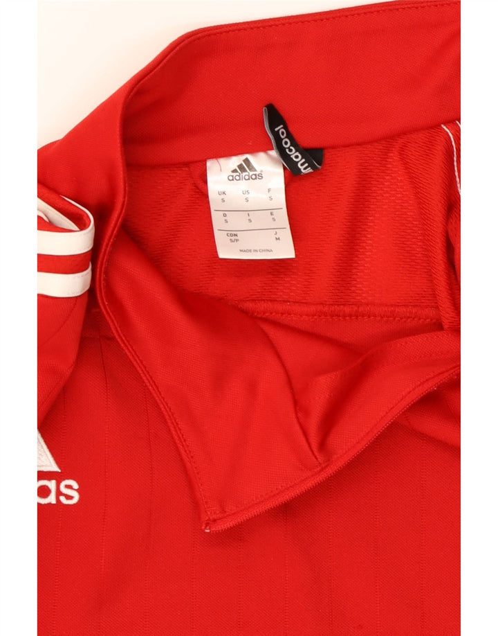 ADIDAS Mens Climacool Zip Neck Pullover Tracksuit Top Small Red Polyester Vintage Adidas and Second-Hand Adidas from Messina Hembry 