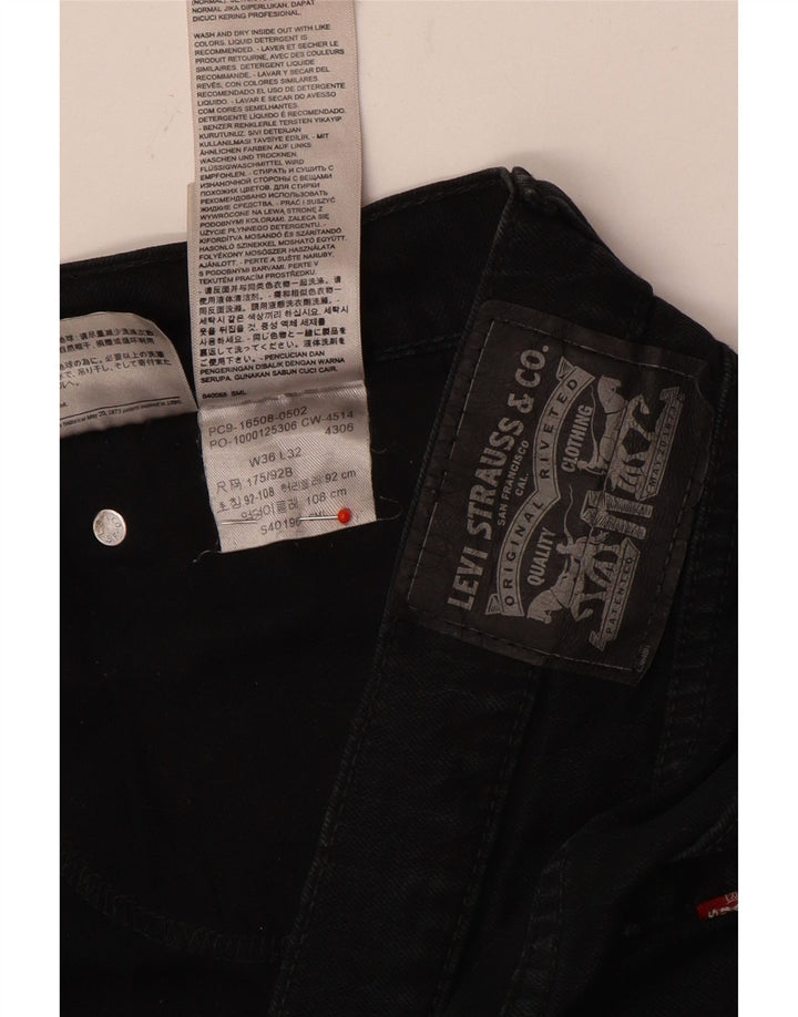 Levi's muške uske traperice W36 L32 crni pamuk
