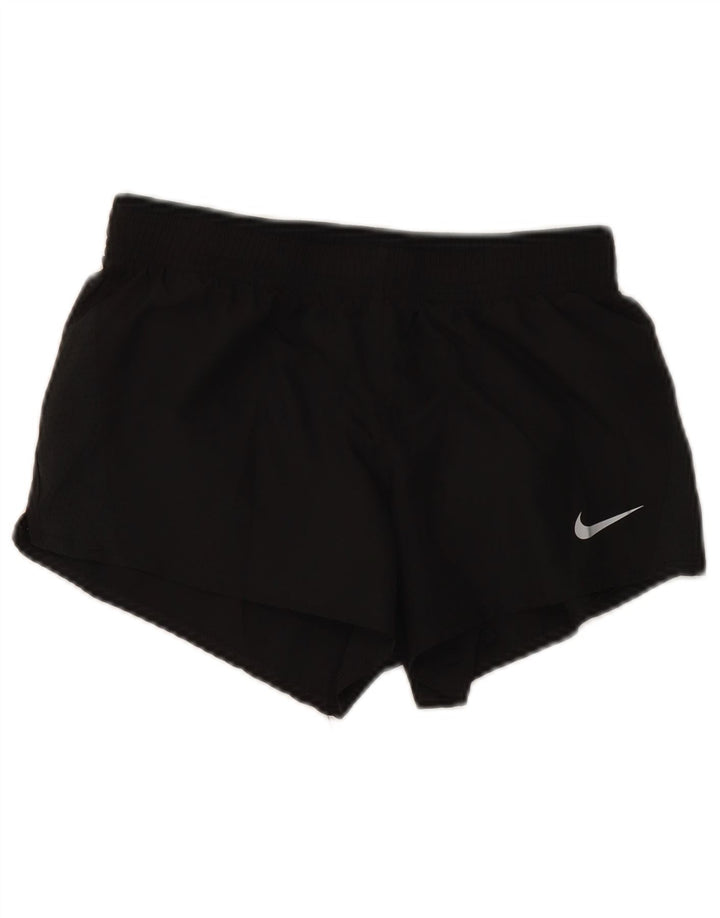 Nike Ženske Dri Fit Sportske Kratke Hlače UK 8 Mali crni poliester