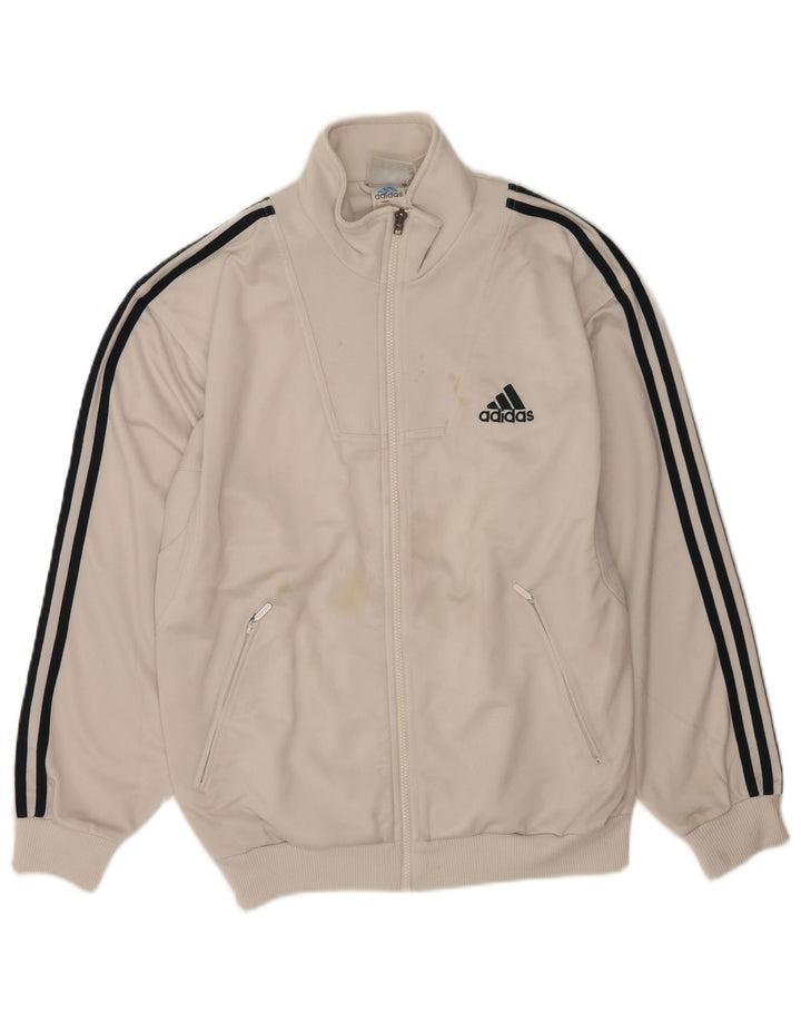 Adidas muška gornja jakna trenirke UK 38/40 Srednje bijeli poliester