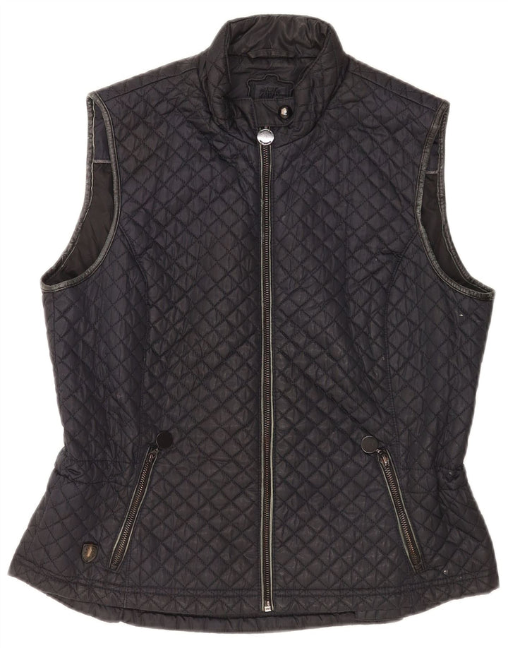 Ženska prošivena jakna Massimo Dutti UK 18 XL crni poliester
