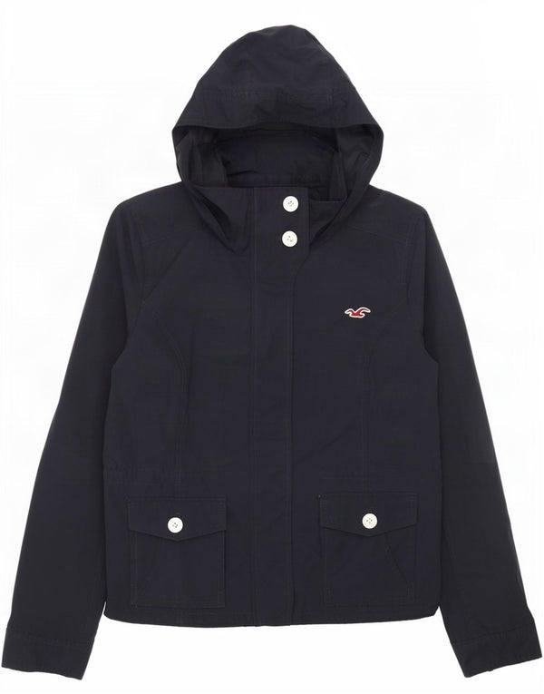 Hollister ženska bomber jakna s kapuljačom UK 14 Veliki tamnoplavi pamuk
