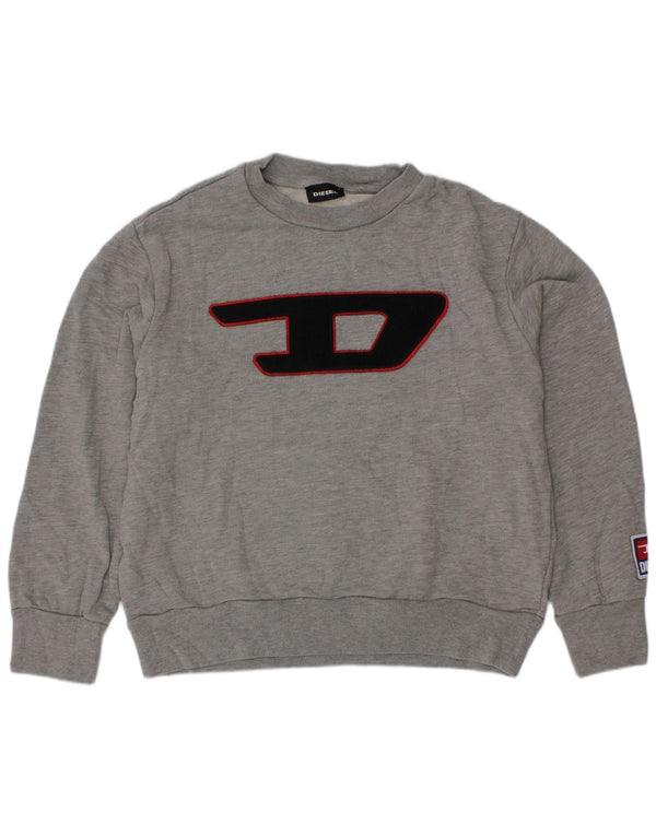 Diesel Boys Graphic Sweatshirt Džemper 7-8 godina sivi pamuk