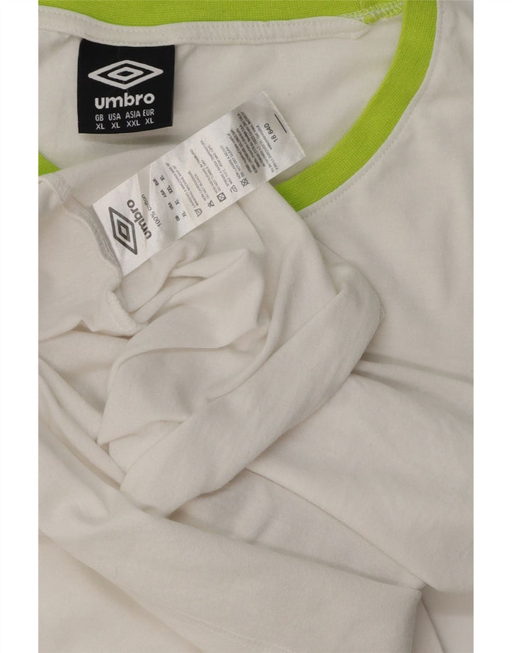 Umbro ženska majica kratkih rukava s grafičkim motivima UK 18 XL bijeli pamuk