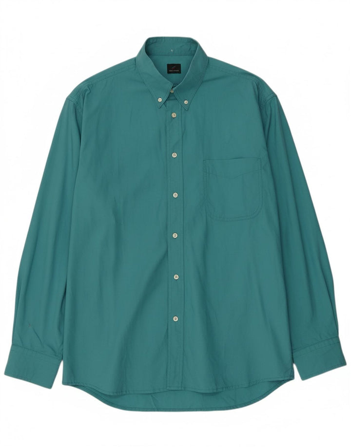 DANIEL HECHTER Mens Shirt IT 54 XL Green Cotton