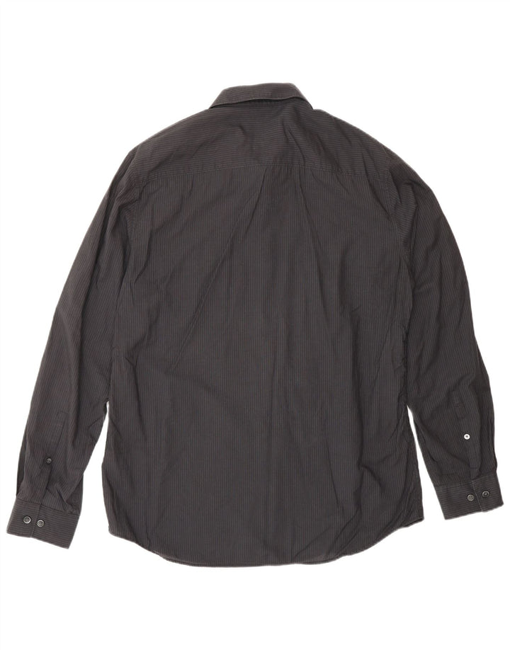 CALVIN KLEIN Muška košulja srednje veličine, pamuk na crne pruge