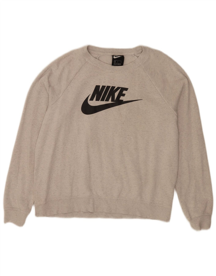 Ženska trenirka Nike Graphic Sweatshirt UK 14 srednje sivi flekasti pamuk