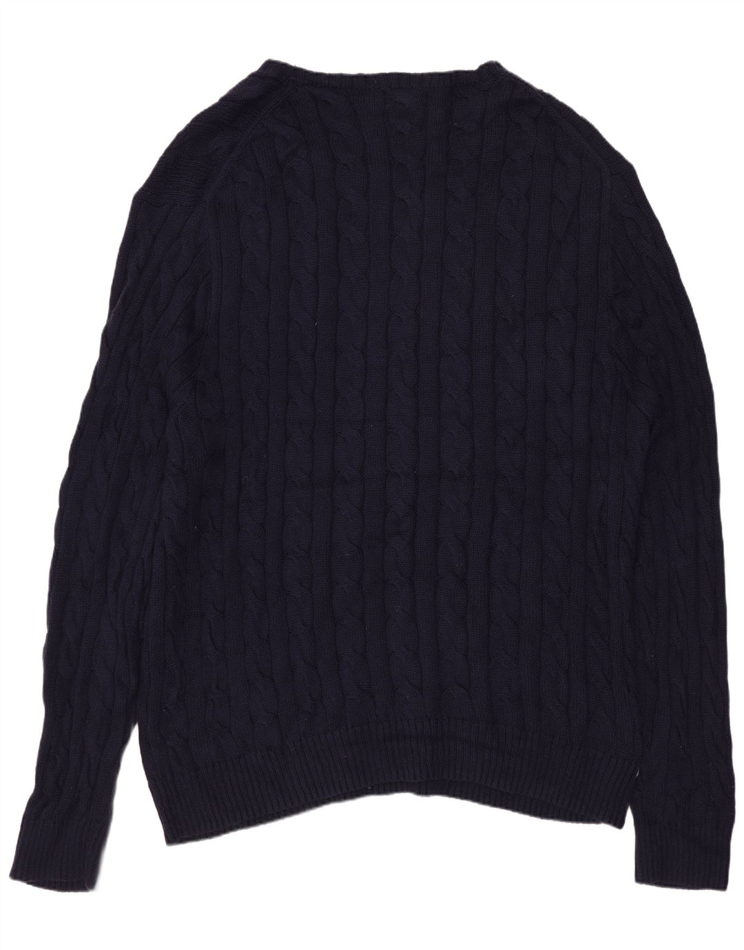 POLO RALPH LAUREN Muški pulover s mornarsko plavim izrezom 2XL od pamuka