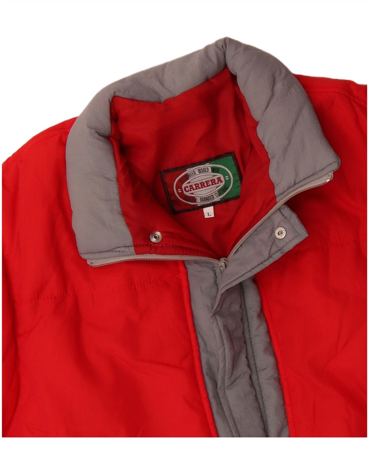 Carrera muška podstavljena jakna UK 40 Large Red Colourblock poliamid