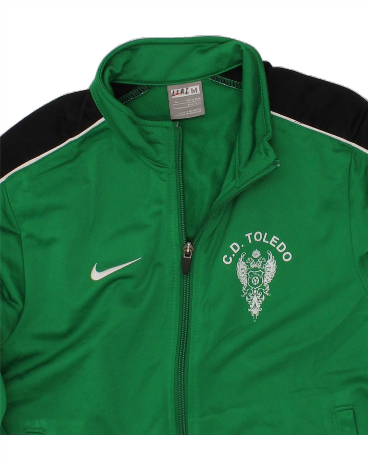 NIKE Boys Tracksuit Top Jacket 10-11 Years Medium Green Colourblock Vintage Nike and Second-Hand Nike from Messina Hembry 