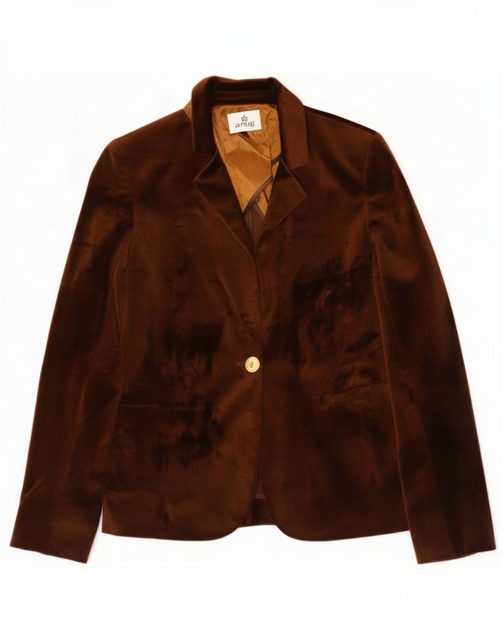 Vintage ženska jakna od velura IT 42 Medium Brown Polyester