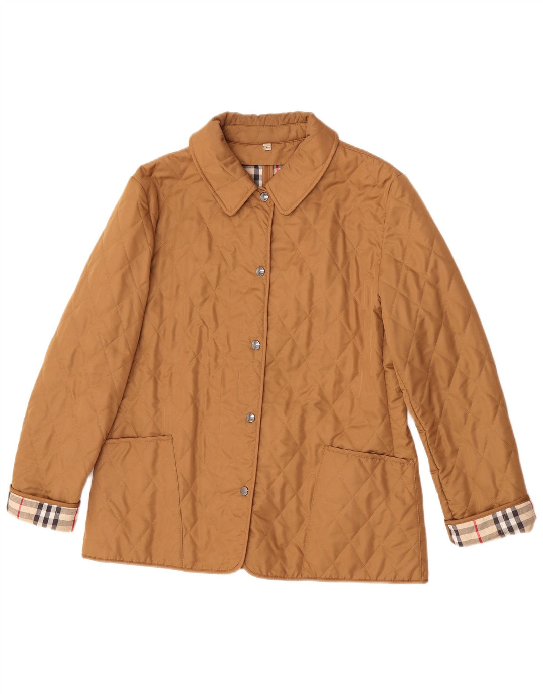 Burberry ženska prošivena jakna UK 16 Large Beige Cotton