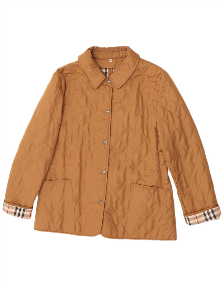 Burberry ženska prošivena jakna UK 16 Large Beige Cotton