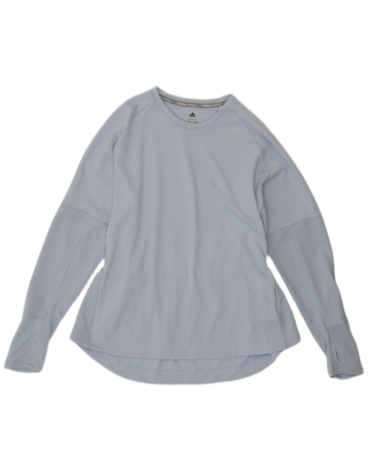 Adidas ženska majica dugih rukava UK 16/18 veliki plavi poliester